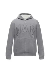 GAP Tepláková bunda  čadičová / tmavosivá