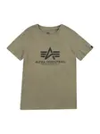 ALPHA INDUSTRIES Tričko  olivová / čierna