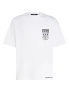 Karl Lagerfeld Tričko 'Maison De Karl'  čierna / biela