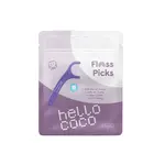 Hello Coco Floss Picks dentální párátka s nití 30 ks