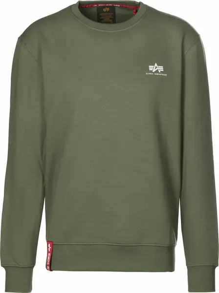 ALPHA INDUSTRIES Mikina  olivová / biela