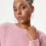 Koton Crew Neck Knitted Sweater Soft Texture Long Sleeve