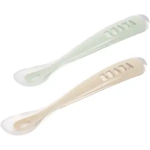 Beaba Silicone Spoon Set lžička s pouzdrem Clay 4m+ 2 ks