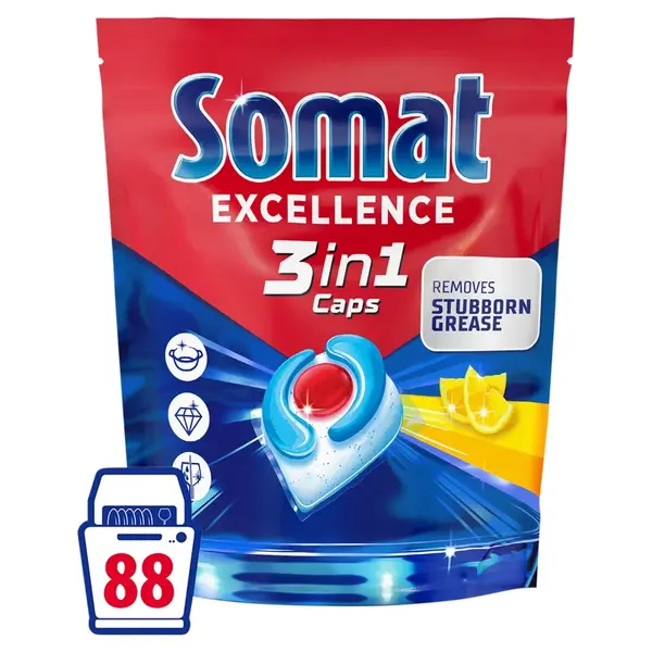Somat Excellence 3in1 Lemon Fresh kapsle do myčky 88 ks