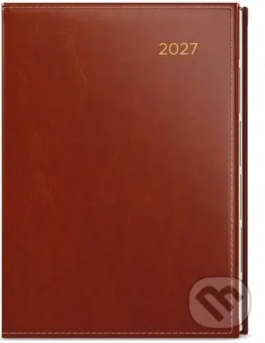 Denní diář 2027 Ctirad s výsekem Premier A5 hnědá