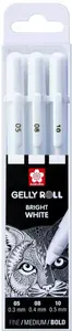 Sakura Sada Basic White Gel Pen 3 ks