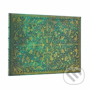 Paperblanks - kniha hostí Emerald Flower (linajkované strany)