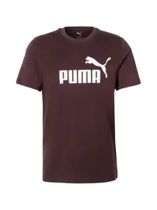 PUMA Funkčné tričko 'Ess No. 1'  čokoládová / biela