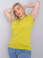 Světle zelené bavlněné tričko Leanne větší velikosti