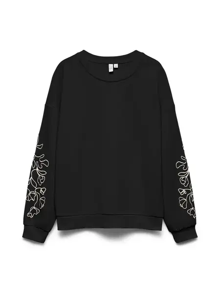 VERO MODA Mikina 'VMLada'  krémová / čierna