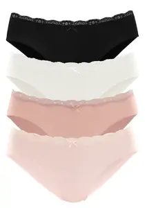 LASCANA Nohavičky  ružová / rosé / čierna / biela