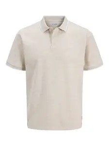 JACK & JONES Tričko 'JJEAustin'  biela / biela melírovaná