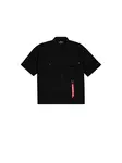 ALPHA INDUSTRIES Košeľa 'Aloha'  sivá / čierna