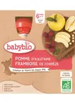 BABYBIO Jablko malina (4x 90 g) - ovocný príkrm