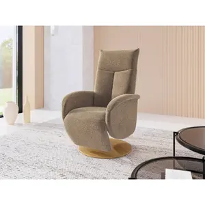 Sit & More RELAXAČNÍ KŘESLO, textil, světle hnědá