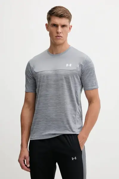 Sportovní tričko Under Armour UA Tech Utility pánské, šedá barva, 6004965