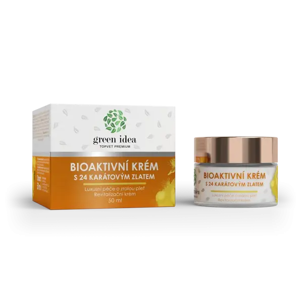 Bioaktívny krém s 24-karátovým zlatom – 50 ml – Green idea