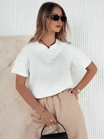 Dámske hladké tričko PRINCY Farba Biely DSTREET