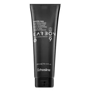 Echosline Karbon 9 Charcoal Mask maska pro barvené, chemicky ošetřené a zesvětlené vlasy 300 ml