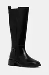 Kožené kozačky Tommy Hilfiger TH MINIMAL ABRASIVATO LONG BOOT