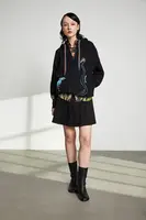 Mikina Medicine dámská, černá barva, s kapucí