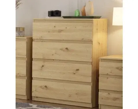 Komoda so 4 zásuvkami Carlos, dub artisan, 75 cm%
