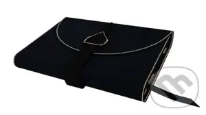 Variabilný obal na knihu z pravej kože so sponou (Čierna)