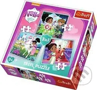 Puzzle Nella, princezna rytířů a její svět (3v1) - puzzle z kategorie 15 - 60 dílků