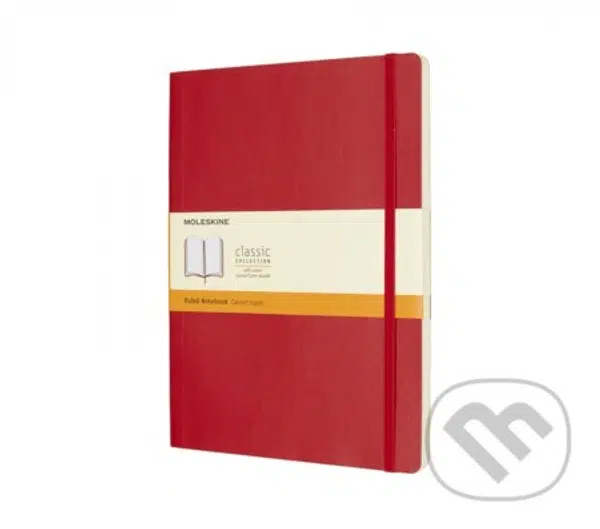Moleskine - červený zápisník (veľký, linajkovaný)