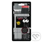 Kreatívny set - STABILO Creative Tips - ARTY - 10 ks sada - čierna, stredne šedá