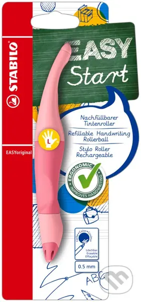Ergonomický roller pre ľavákov - STABILO EASYoriginal Pastel pastelová ružová