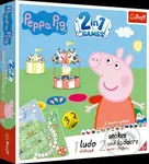 Prasátko Peppa 2v1: Člověče, nezlob se a Hadi a žebříky - hra z kategorie Klasické hry