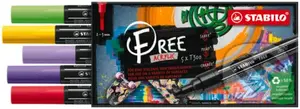 STABILO FREE Acrylic - T300 Okrúhly hrot 2-3mm - Vibrant