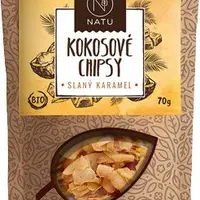 NATU Kokosové chipsy slaný karamel BIO 70 g