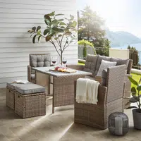Ambia Garden ZAHRADNÍ JÍDELNÍ SET kov, plast, sklo, textil