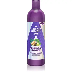 Aussie SOS Blonde & Hydrate fialový tónovací šampon pro blond vlasy 500 ml