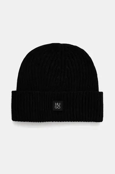 Vlněná čepice HUGO Xola_Metal
