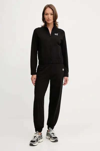 Tepláková souprava EA7 Emporio Armani dámská, černá barva, AF13135.7W000118