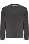 HUGO BOSS MEN'S BLACK ZIP-UP SWEATSHIRT