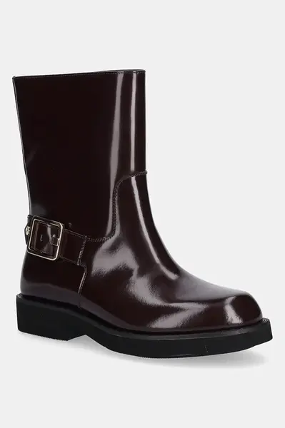 Kožené kotníkové boty BOSS Eleri