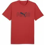 Puma ESSENTIALS LOGO LAB TEE Pánske tričko, červená, veľkosť