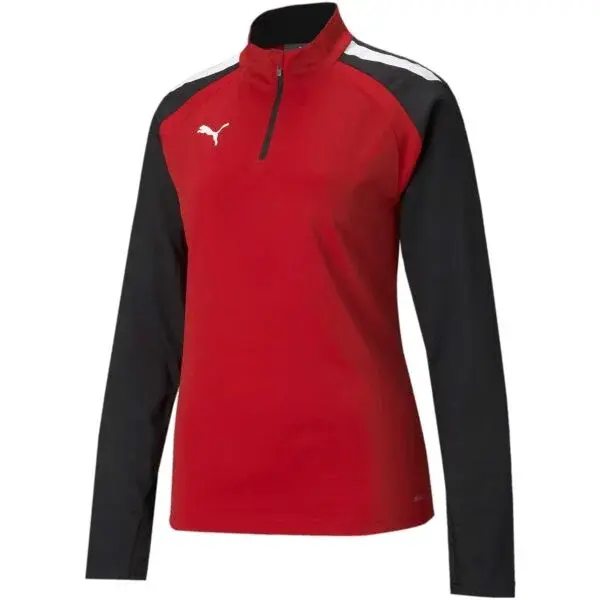Puma TEAMLIGA 1/4 ZIP TOP Pánska futbalová mikina, červená, veľkosť