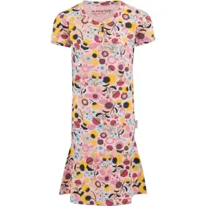 ALPINE PRO ILO Dievčenské šaty, ružová, veľkosť 128-134