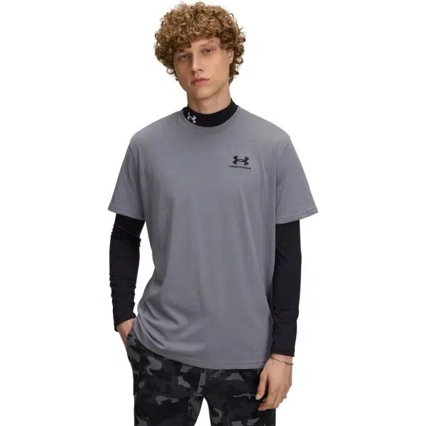 Under Armour LOGO EMB HEAVYWEIGHT Pánske tričko, tmavo sivá, veľkosť L
