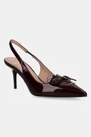 Kožené lodičky Love Moschino vínová barva, JA10517G0NIH0556