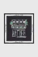 Hedvábný šátek Karl Lagerfeld K/SKETCH