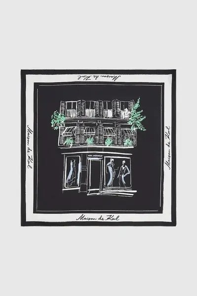 Hedvábný šátek Karl Lagerfeld K/SKETCH