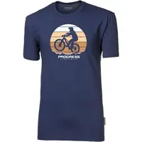 PROGRESS BARBAR BIKER Pánske bambusové tričko, tmavo modrá, veľkosť