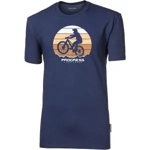 PROGRESS BARBAR BIKER Pánske bambusové tričko, tmavo modrá, veľkosť