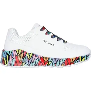Skechers UNO LITE Detská vychádzková obuv, biela, veľkosť